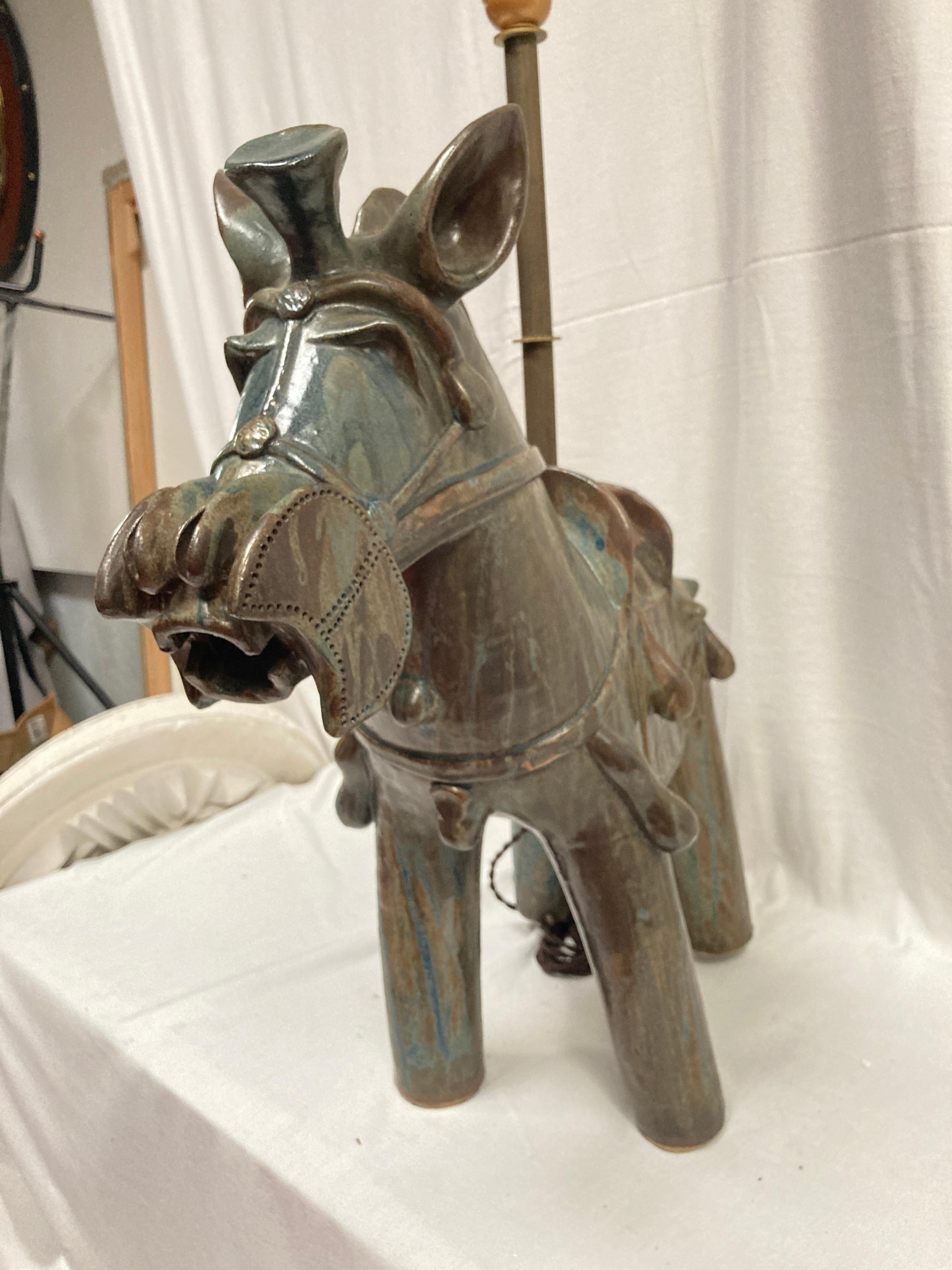 Lampe unique en poterie Studio A 
