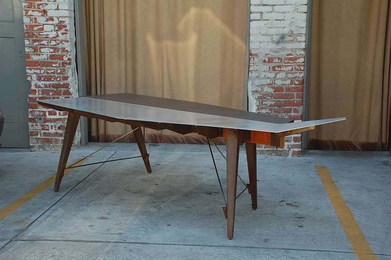 One of a kind industrial studio work table / desk.