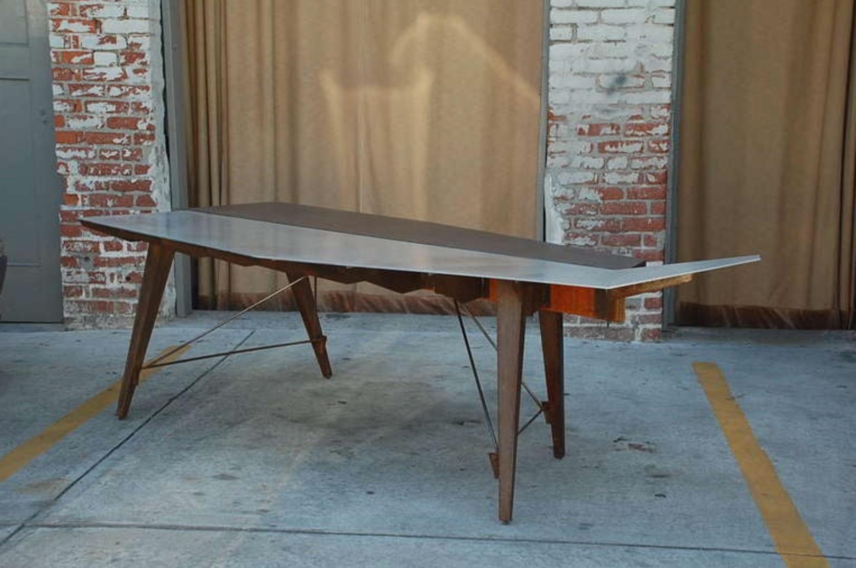 American One of a Kind Industrial Studio Work Table / Desk For Sale