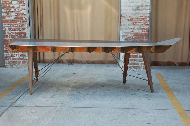 American One of a Kind Industrial Studio Work Table / Desk For Sale