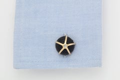 Boutons de manchette en forme d'oursin de mer en iolite et diamants, uniques en leur genre, par Michael Kanners