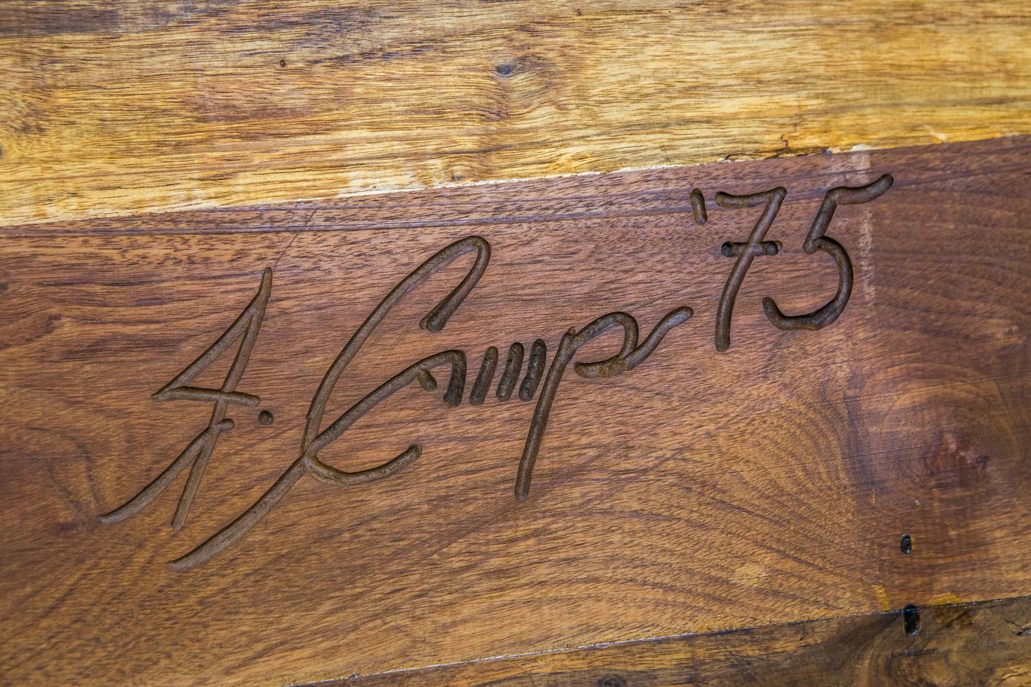 One of a Kind James Monroe Camp Studio Coffee Table in Walnut USA 1975 2