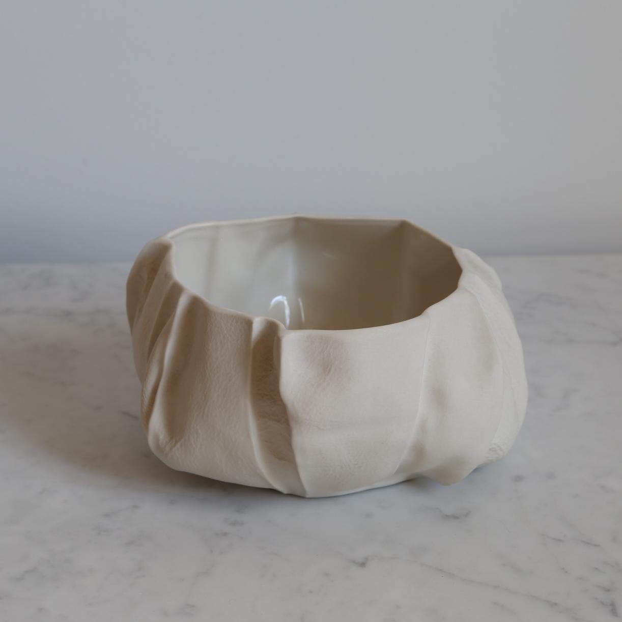 Modern One of a Kind Kawa Bowl by Luft Tanaka, Ceramic, Porcelain, in Stock