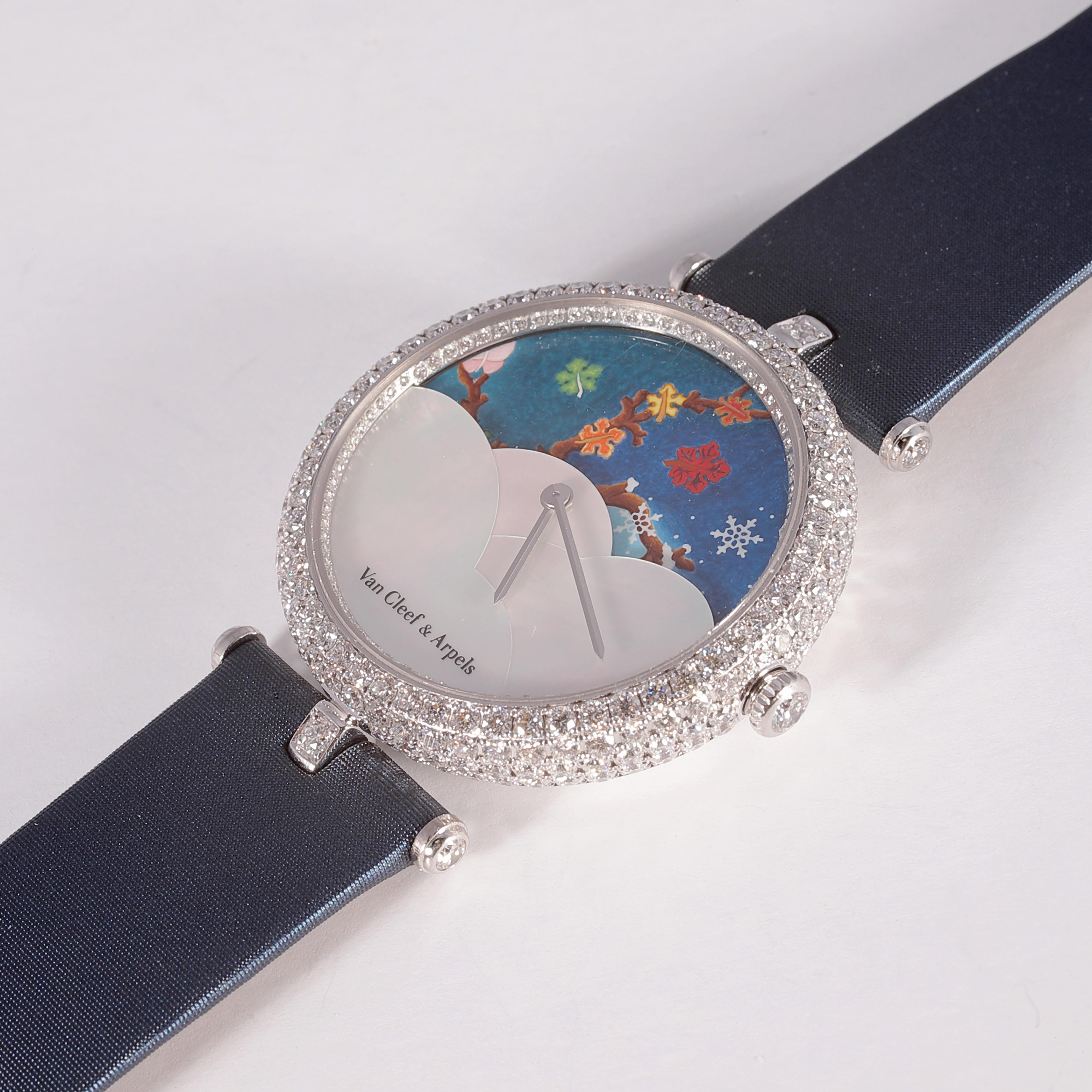 Round Cut One of a Kind Lady Arpels Centenary Watch with Diamonds