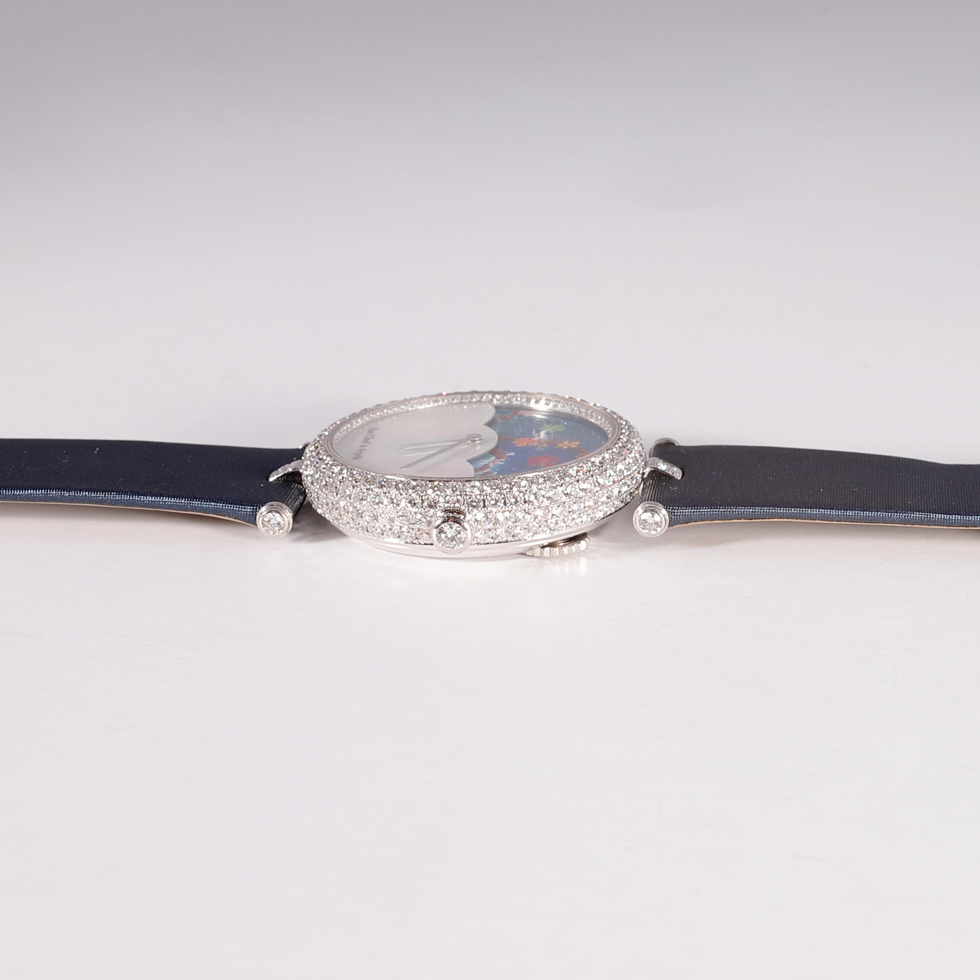 One of a Kind Lady Arpels Centenary Watch with Diamonds In Excellent Condition In Dallas, TX