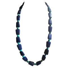 One of a Kind Lapis and Variscite, and Sterling