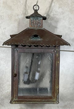One of a Kind Large Hanging Copper Lantern