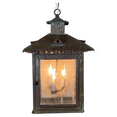 One of a Kind Large Hanging Copper Lantern