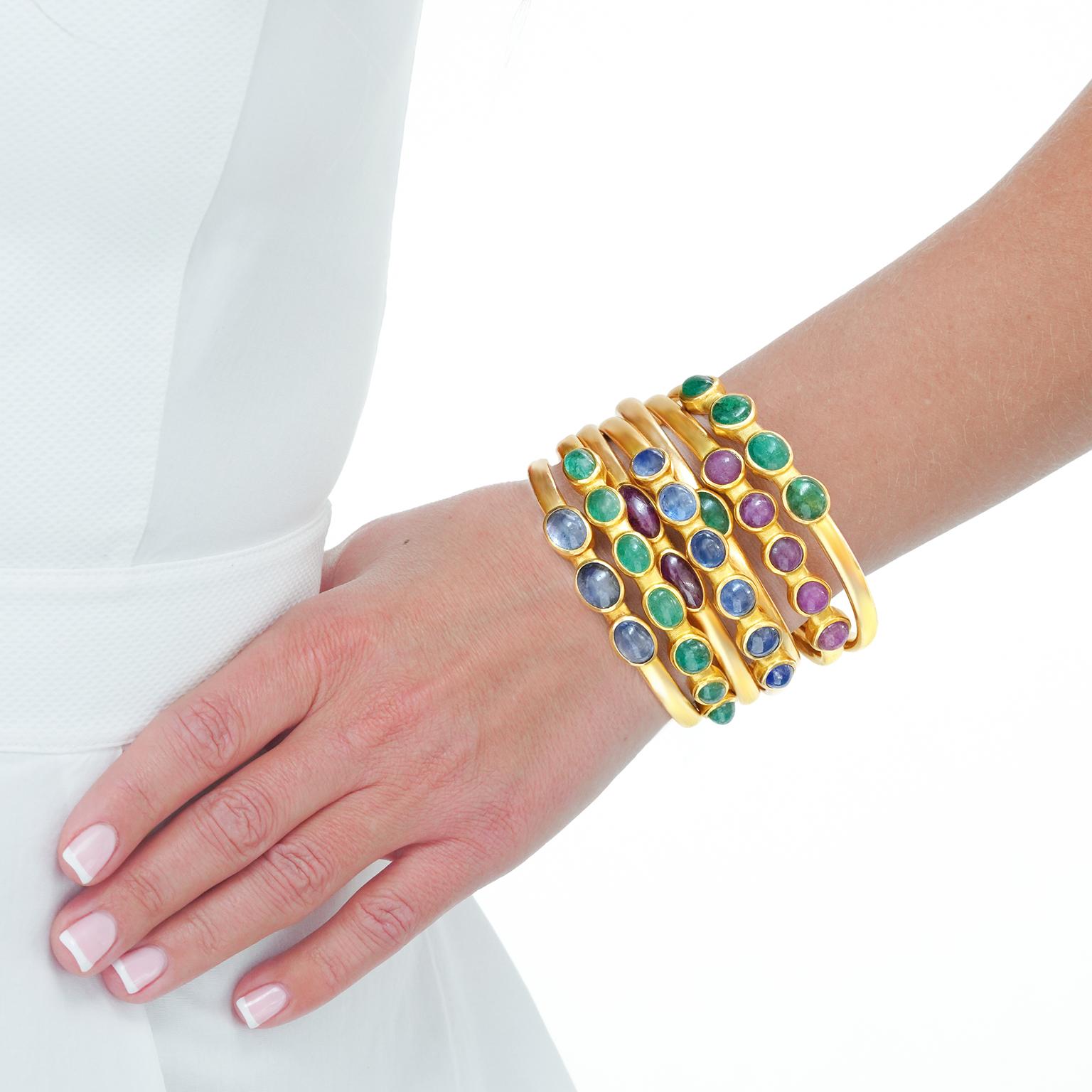 One-of-a-kind Michael Zobel Modernist Gold Bracelet For Sale 5