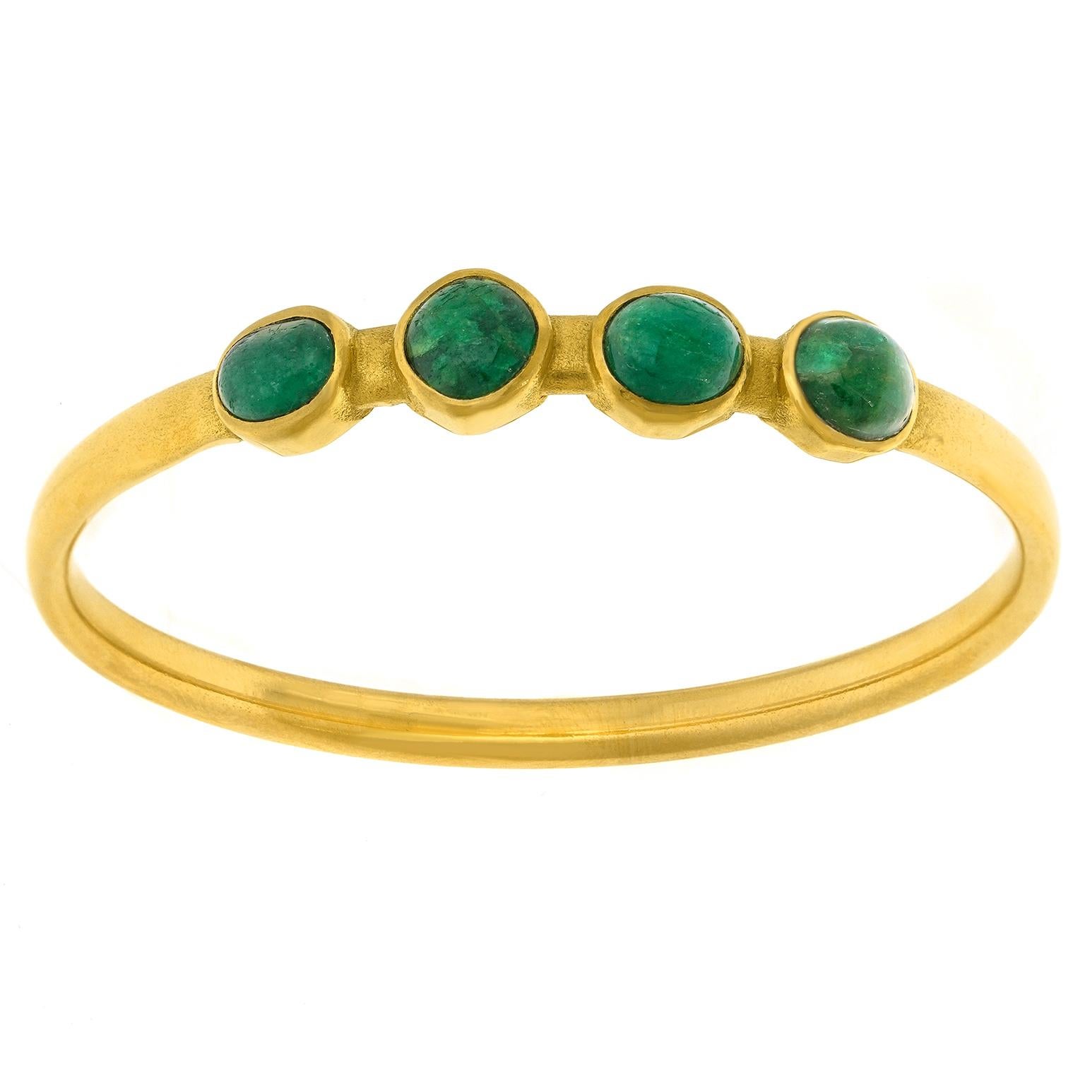 Cabochon Bracciale d'oro modernista di Michael Zobel, unico nel suo genere in vendita