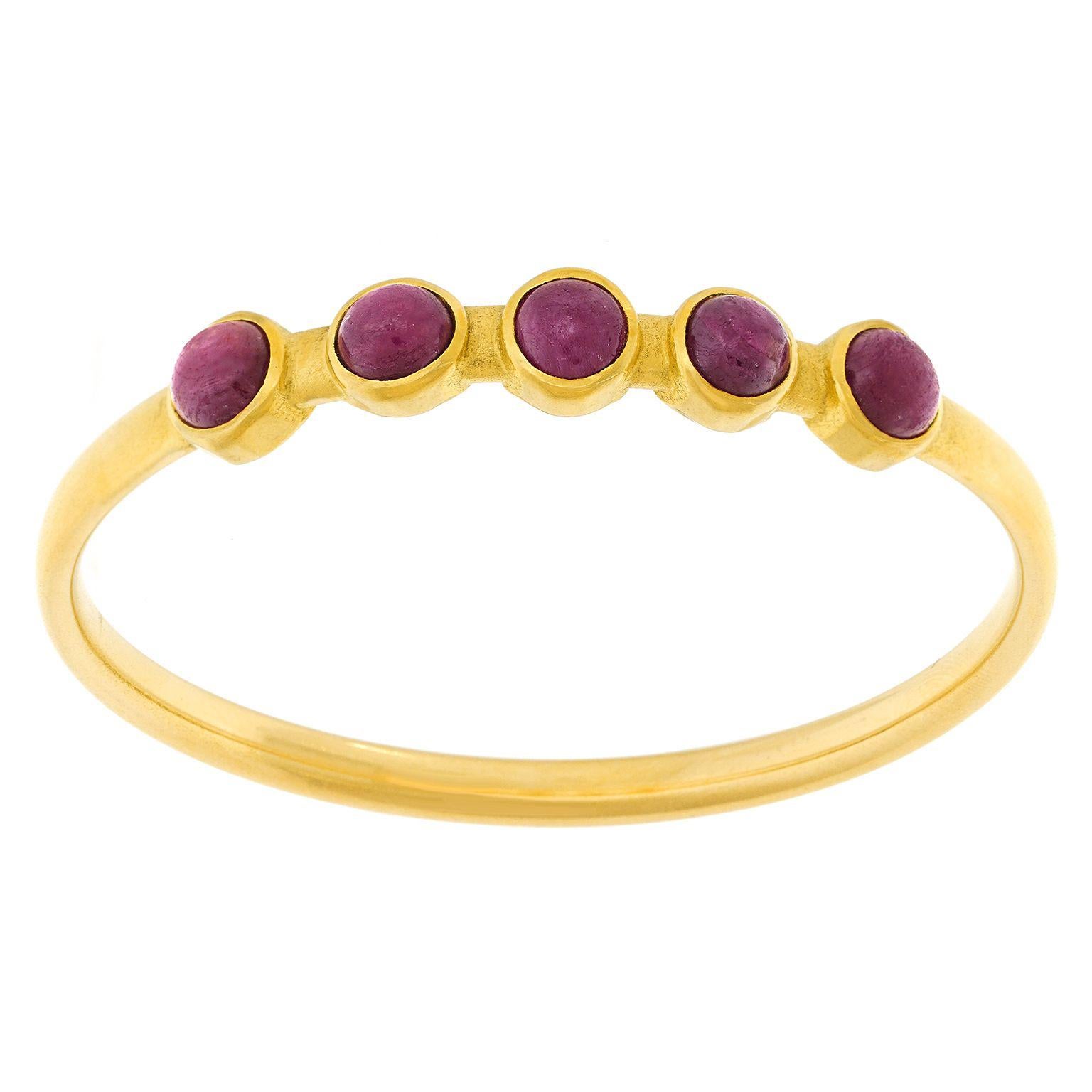 Cabochon Bracciale d'oro modernista di Michael Zobel, unico nel suo genere in vendita