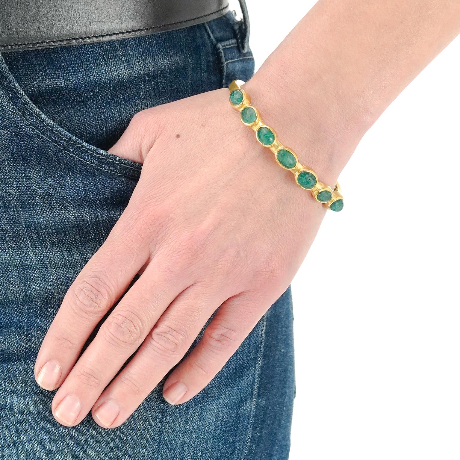 One-of-a-kind Michael Zobel Modernist Gold Bracelet In Excellent Condition For Sale In Litchfield, CT