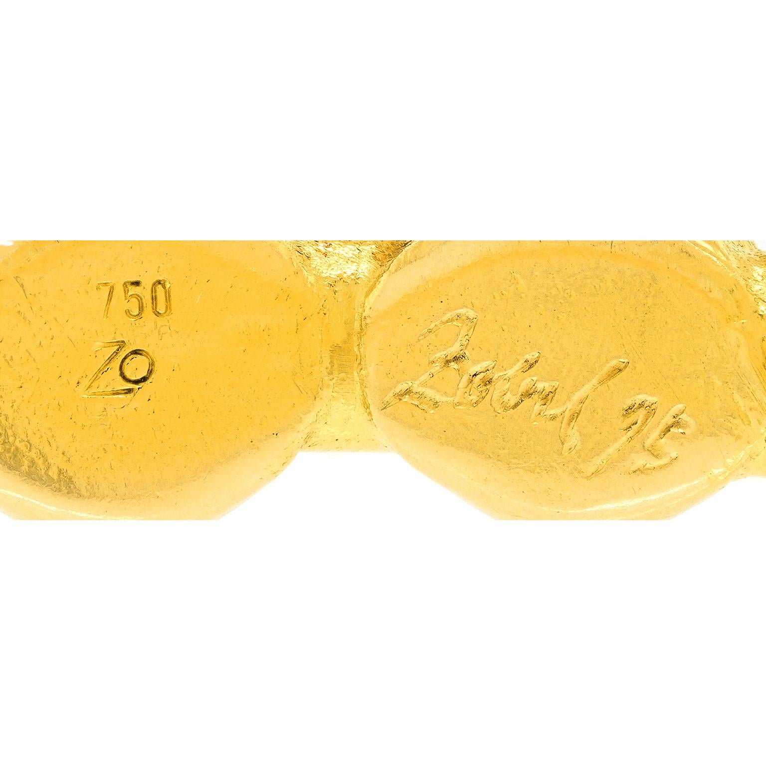 da uomo o donna Bracciale d'oro modernista di Michael Zobel, unico nel suo genere in vendita