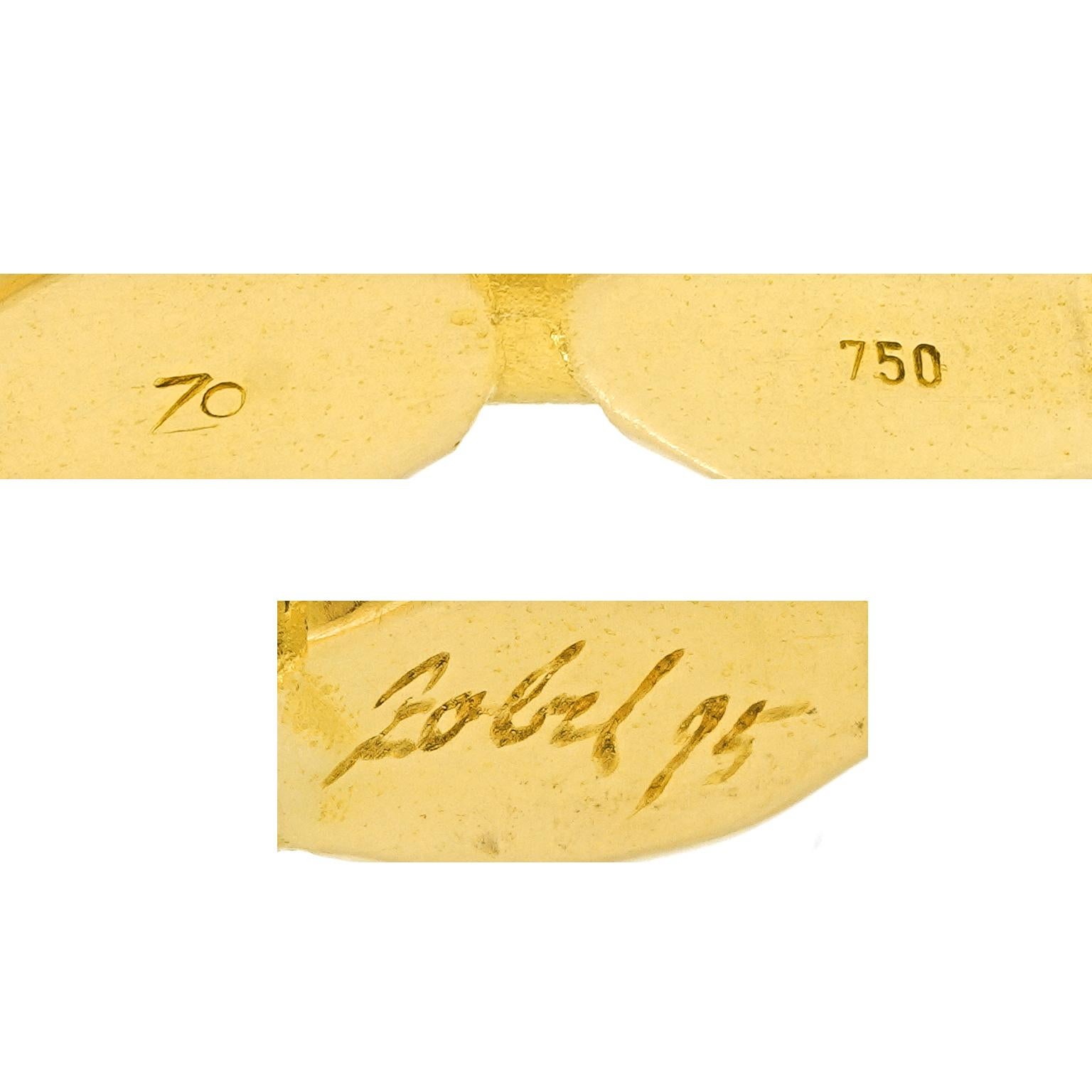 da uomo o donna Bracciale d'oro modernista di Michael Zobel, unico nel suo genere in vendita