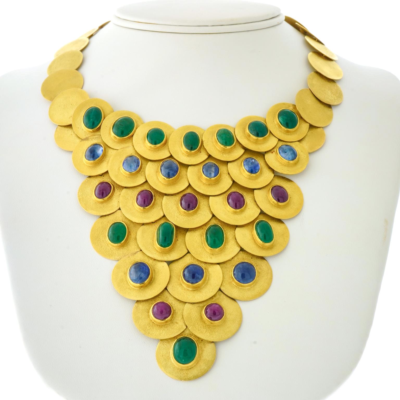 One-of-a-kind Michael Zobel Modernist Gold Necklace For Sale 4