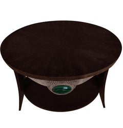 Console minimaliste en noyer de Chinoiserie unique en son genre