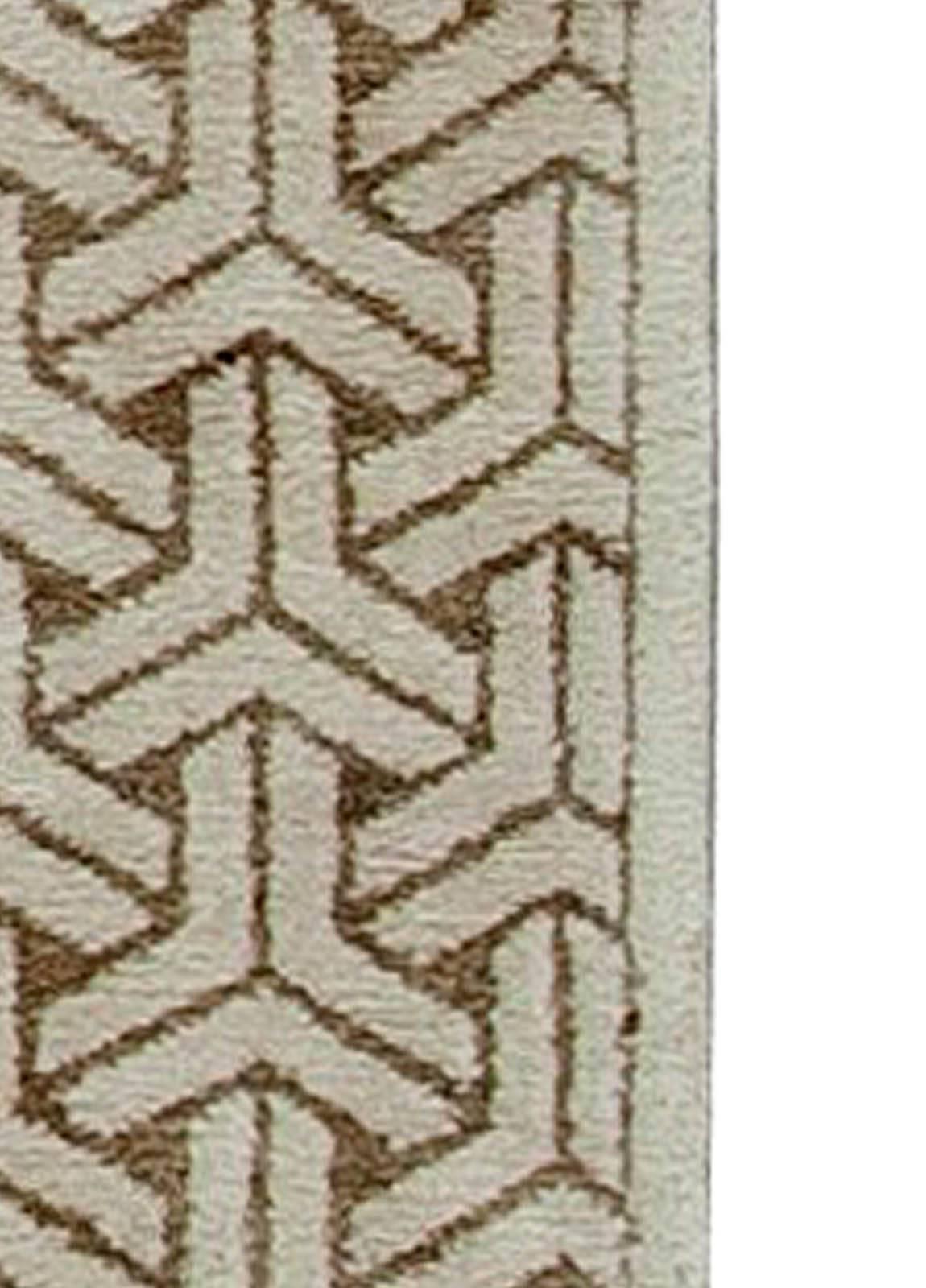 Indian One-of-a-kind Modern Chromosomes Design Wool Runner by Doris Leslie Blau For Sale