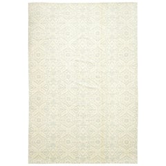 One-of-a-Kind Modern Wool Hand Knotted Area Rug, Parchment
