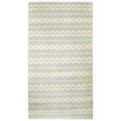 One-of-a-Kind Modern Wool Hand Knotted Area Rug, Parchment