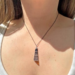 One of a Kind Montana Agate Mixed Metal Pendant Necklace, Dana Kellin 2023