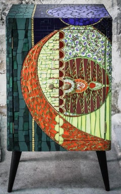 Mosaic Cabinet, Dry Bar Aboriginal Inspiration, France