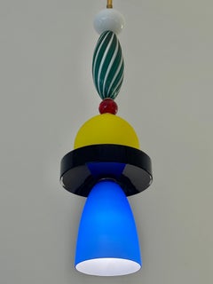 One-of-a-kind Murano Multi-Colored Italian Pendant Light