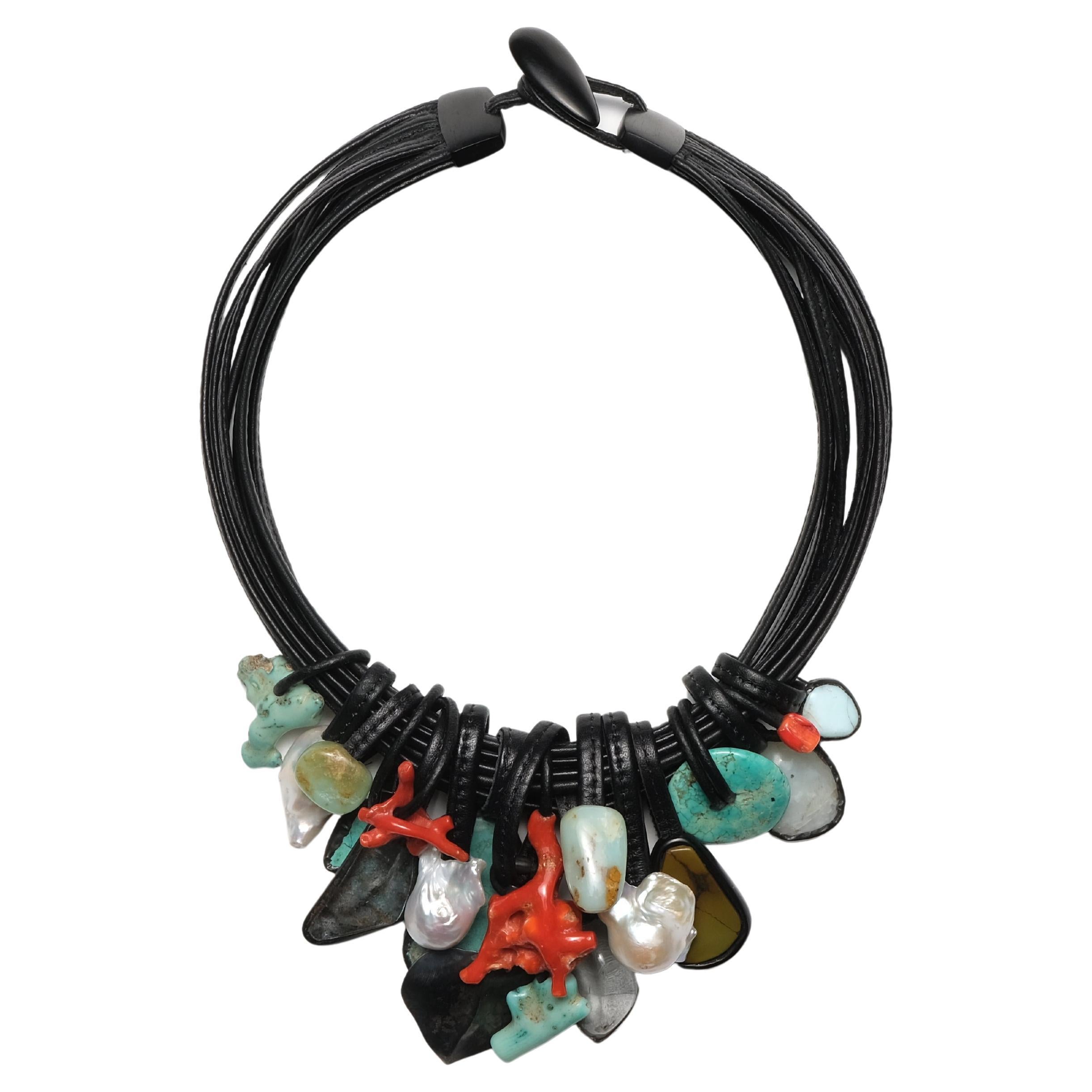 One-of-a-Kind Necklace in Mixed Materials from the Danish Brand Monies