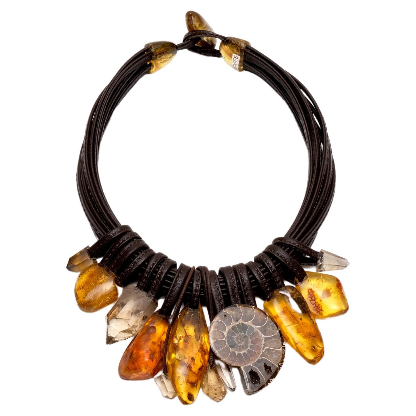 One-of-a-kind Necklace in Mixed Materials from the Danish Brand For Sale