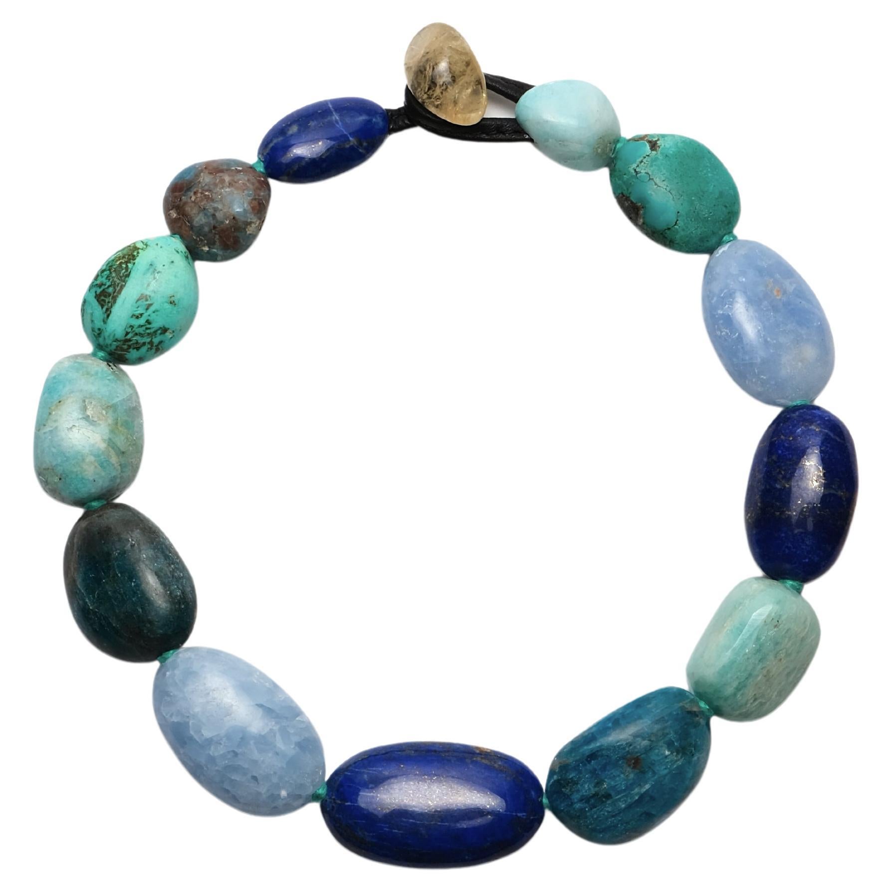 One-of-a-kind Necklace in Mixed Stones from the Danish Brand For Sale