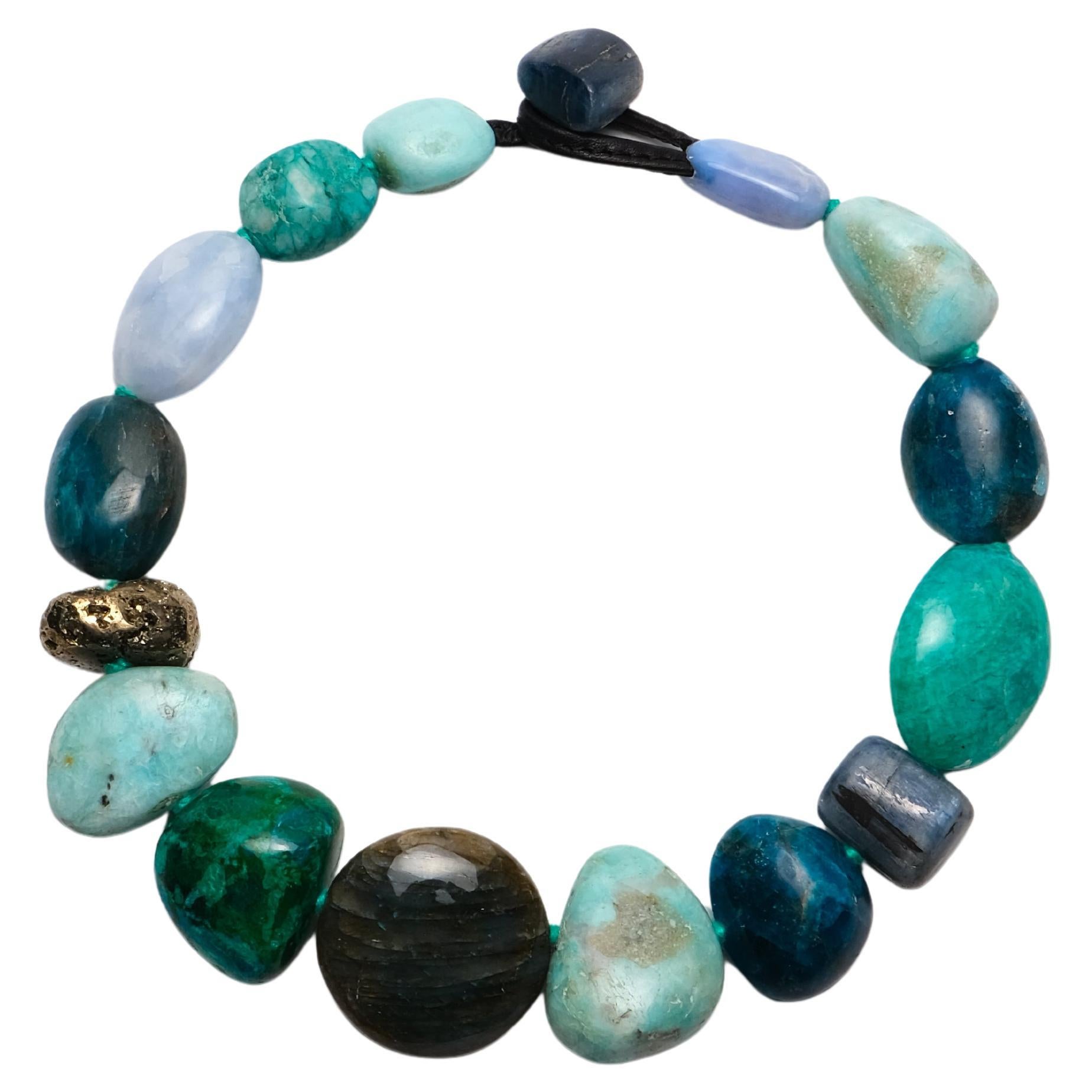One-of-a-kind Necklace in Mixed Stones from the Danish Brand Monies For Sale