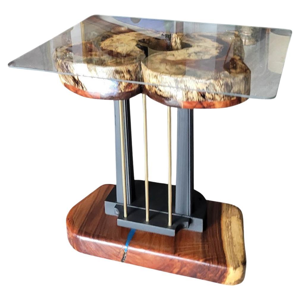 One-Of-A-Kind Occasional Table - Monkey Pod Wood 
Piano Pedestal For Sale