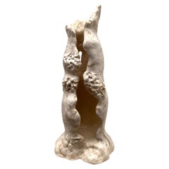 One Of a Kind  Open Vessel Hand Crafted in Scagliola in Neutral Colours