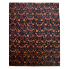 One-of-a-Kind Oriental Ikat Wool Hand Knotted Area Rug, Marengo One-of-a-Kind Oriental Ikat Wool Hand Knotted Area Rug, Marengo