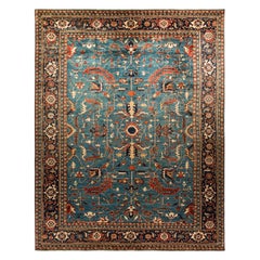 One of a Kind Oriental Serapi Hand Knotted Area Rug, Ceruelan