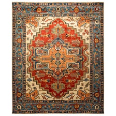 One-of-a-Kind Oriental Serapi Hand Knotted Area Rug, Crimson
