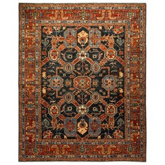 One-of-a-Kind Oriental Serapi Hand Knotted Area Rug, Regal