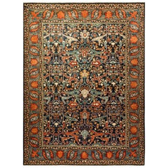 One of a Kind Oriental Serapi Hand Knotted Area Rug, Regal