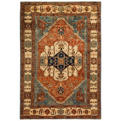 One of a Kind Oriental Serapi Hand Knotted Area Rug, Sedona