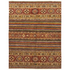 One of a Kind Oriental Serapi Wool Hand Knotted Area Rug, Caramel