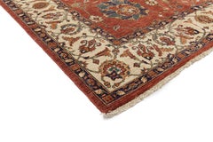 One of a Kind Oriental Serapi Wool Hand Knotted Area Rug, Carmine