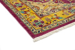 One-of-a-Kind Oriental Serapi Wool Hand Knotted Area Rug, Fuschia