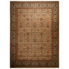 One of a Kind Oriental Serapi Wool Hand Knotted Area Rug, Multi