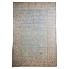 One-of-a-Kind Oriental Serapi Wool Hand Knotted Area Rug, Powder
