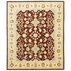 One of a Kind Oriental Silky Oushak Wool Hand Knotted Area Rug, Multi One of a Kind Oriental Silky Oushak Wool Hand Knotted Area Rug, Multi