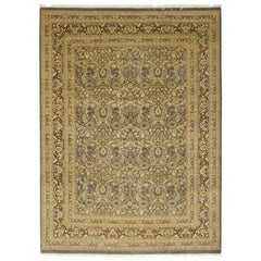 One-of-a-Kind Oriental Silky Oushak Wool Hand Knotted Area Rug, Multi