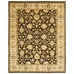 One-of-a-Kind Oriental Silky Oushak Wool Hand Knotted Area Rug, Umber One-of-a-Kind Oriental Silky Oushak Wool Hand Knotted Area Rug, Umber