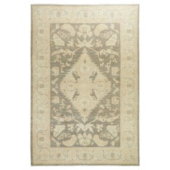 One of a Kind Oriental Silky Oushak Wool Handmade Area Rug, Mist One of a Kind Oriental Silky Oushak Wool Handmade Area Rug, Mist