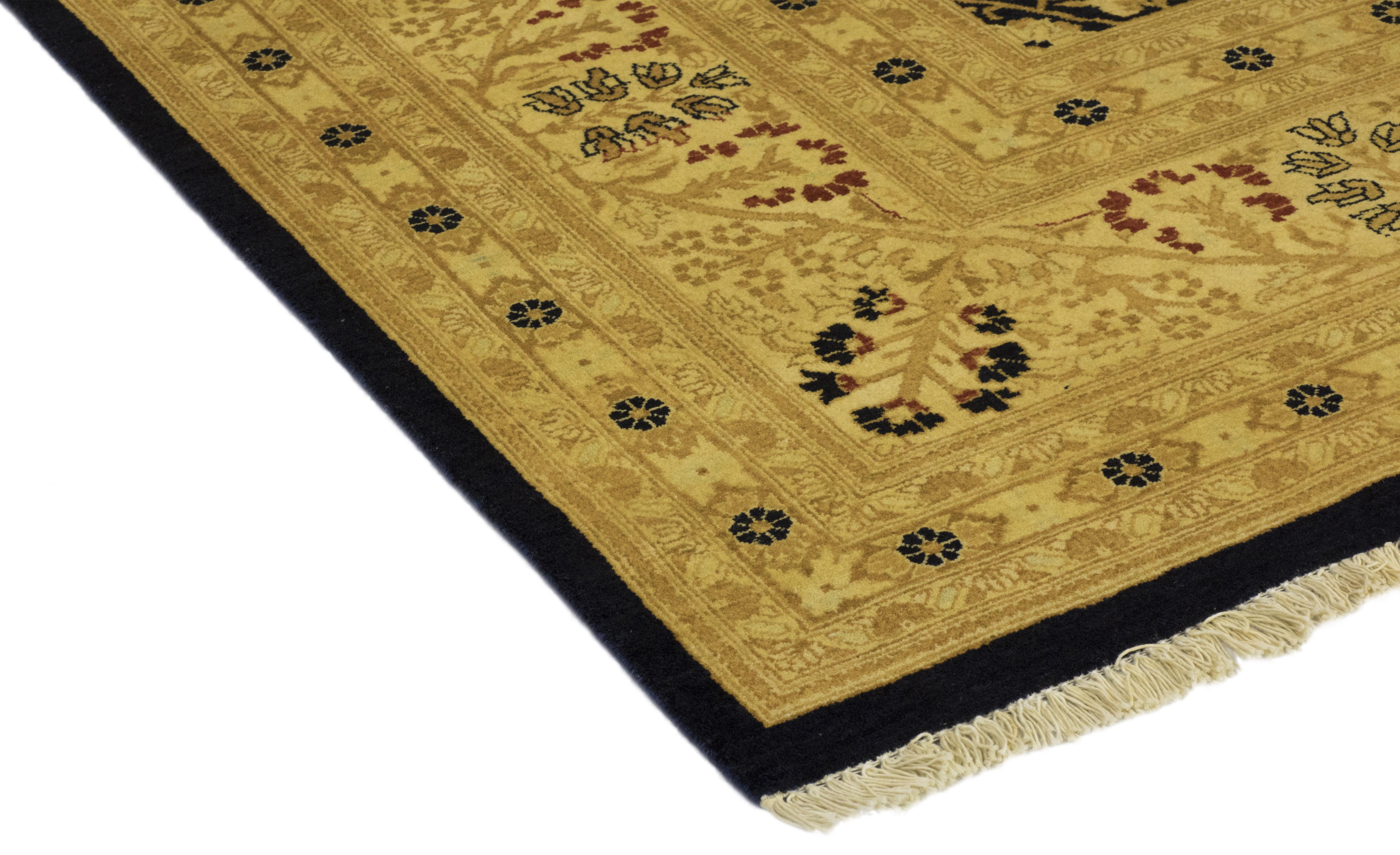 Color: Brown, made in Pakistan. 100% wool. Originating centuries ago in what is now Turkey, Oushak rugs have long been sought after for their intricate patterns, lush yet subtle colors, and soft luster. These rugs continue that tradition. Hand