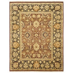 One of a Kind Oriental Silky Oushak Wool Handmade Area Rug, Multi