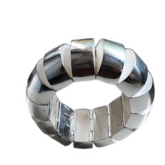 One of a Kind Original 1980s Pomellato Sterling Silver Sculptural Bracelet